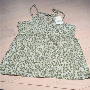 Floral Babydoll Top Size XL NWT